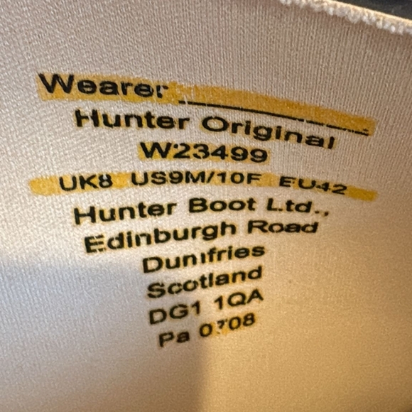 Hunter Black Tall Rain Boots main image 10